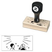 leuk stel om te praten 	rubberstempel (Gestempeld)