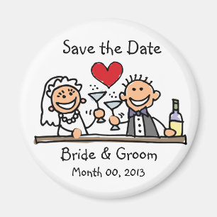 Leuk Stok Figuur Save the Date Magnets Magneet