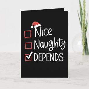 Leuk Stout Depends Kerst Wensenlijst Kerstman Feestdagen Kaart