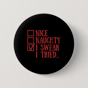 Leuk stout ik zweer dat ik grappige kerstliedjes h ronde button 5,7 cm