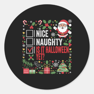 Leuk stout is het Halloween en toch grappig Kerst Ronde Sticker