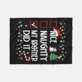 Leuk stout mijn broer deed het lijst kerstman fleece deken (Voorkant (Horizontaal))