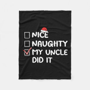 Leuk stout mijn oom deed het kerstlijst familie fleece deken