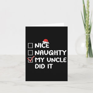Leuk stout mijn oom deed het kerstlijst familie kaart