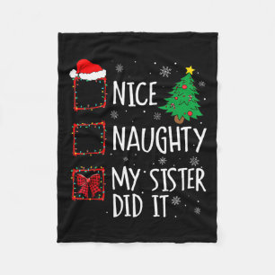 Leuk stout mijn zus deed het met de kerstfamilie fleece deken