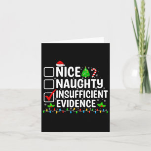Leuk stout onvoldoende bewijs grappige kerst kaart