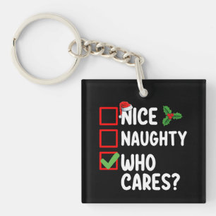 Leuk Stout Wie Maakt Het Uit Kerstlijst Familie Sleutelhanger
