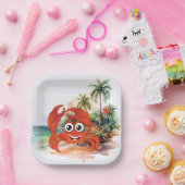 Leuk strand krab liefhebbers partij papier bord (Feest)