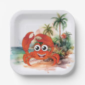 Leuk strand krab liefhebbers partij papier bord (Voorkant)
