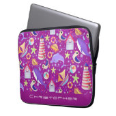 Leuk strand Magenta Electronics Bag Laptop Sleeve (Voorkant Links)