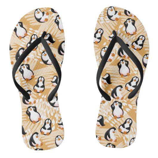 Leuk strand tropische pinguïns Teenslippers (Voetbed)