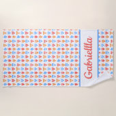 Leuk strand, zwembad partij kleurrijke gepersonali strandlaken (Voorkant)