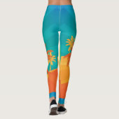 Leuk surf zandzon en lucht leggings (Achterkant)