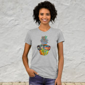 Leuk T-shirt met afbeelding van een ananas met zon