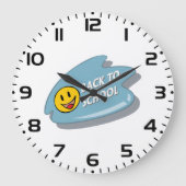Leuk Terug naar School Smile Face Grote Klok (Voorkant)