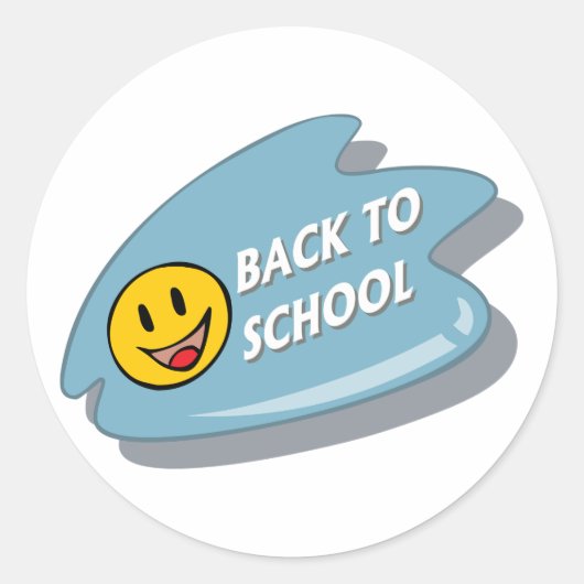 Leuk Terug naar School Smiley Face Ronde Sticker (Voorkant)