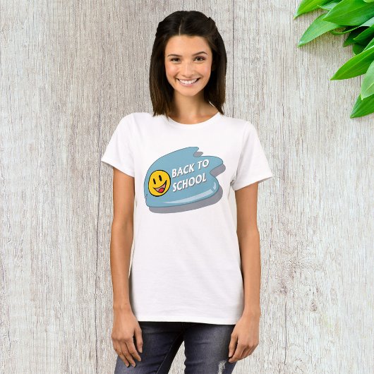 Leuk Terug naar School Smiley Face T-shirt