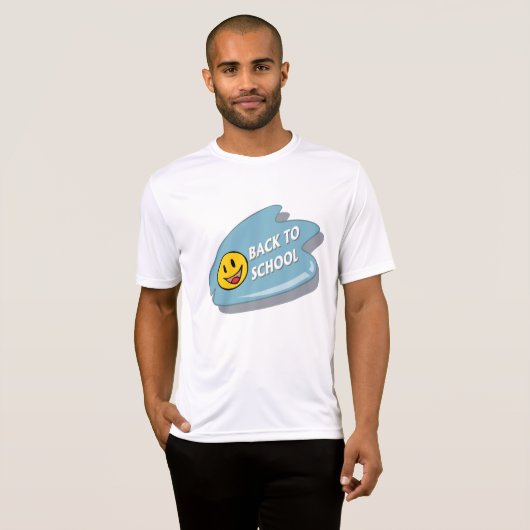 Leuk Terug naar School Smiley Face T-shirt (Voorkant volledig)