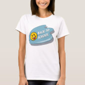 Leuk Terug naar School Smiley Face T-shirt (Voorkant)
