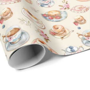 Leuk theefeest betegeld cadeaupapier