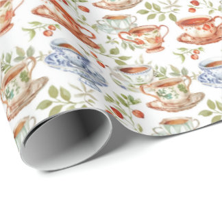 Leuk theefeest betegeld cadeaupapier