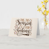 Leuk 'Tis het seizoen voor het bakken ontwerp Kaart (Gele Bloem)