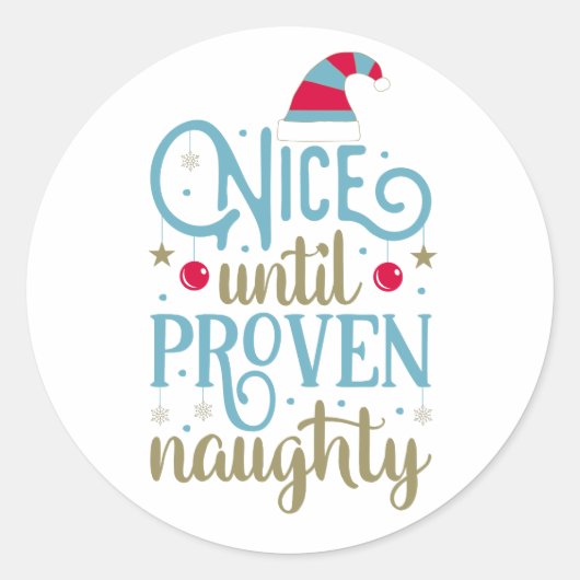 Leuk tot bewezen stoute kerst | Sticker Seal (Voorkant)