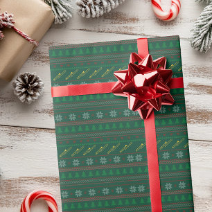 Leuk Trombone Kersttrui Patroon Cadeaupapier