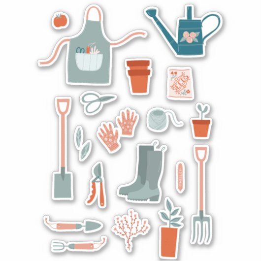 Leuk tuinieren sticker (Voorkant)