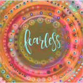 Leuk Uniek Inspirerend Kleurrijk Onbevreesd Sticker (Voorkant)