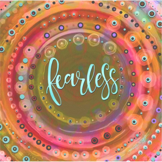 Leuk Uniek Inspirerend Kleurrijk Onbevreesd Sticker (Voorkant)