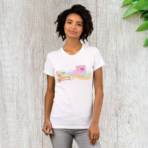 Leuk varken op Boerderij met schuur en hek T-shirt