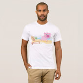 Leuk varken op Boerderij met schuur en hek T-shirt (Voorkant volledig)