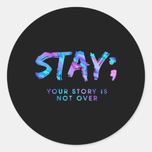 Leuk verblijf, je verhaal is nog niet voorbij ronde sticker
