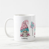 Leuk Verjaardagsmeisje Gnome Pink Turquoise Waterv Koffiemok (Links)