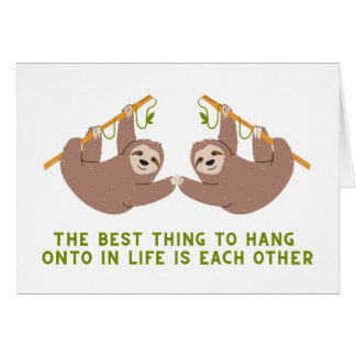 Leuk Verloving Gefeliciteerd Kaart Sloths