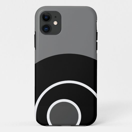 Leuk Vet Grijs Zwart Wit Moderne Concentrische Kun Case-Mate iPhone Case (Achterkant)