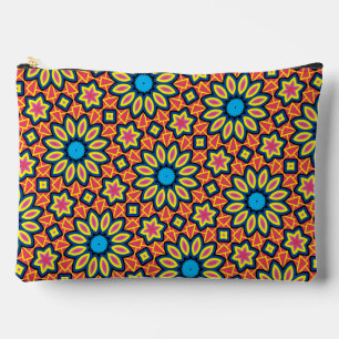 Leuk vet kleurrijk geometrisch retro bloemenpatroo etui