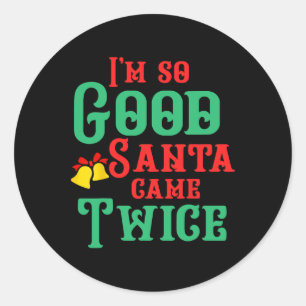 Leuk Vies Stout Ongepast Kerstmis Volwassene Y Ronde Sticker