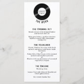 Leuk Vinyl Record Monogram Elegant Zwart & Wit Menu (Voorkant)