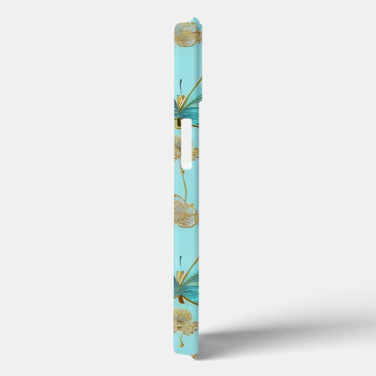 Leuk vlinderpatroon op een blauwe achtergrond Case-Mate iPhone case (Achterkant / Rechts)