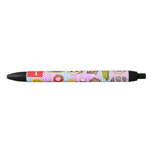 leuk voedingspatroon zwarte inkt pen
