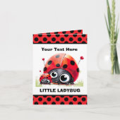 Leuk Voeg je doel tekst Little Ladybug Kaart (Voorkant)