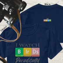 Leuk vogelaar cadeau periodiek systeem grap blauw