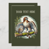 Leuk vogelobservatie feestje kaart (Voorkant / Achterkant)