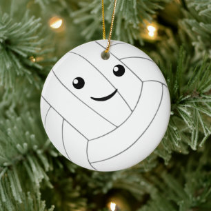 leuk volleybal voor gepersonaliseerde meisjes in k keramisch ornament