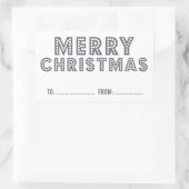 LEUK, VROLIJK KERSTFEEST CADEAU LABEL | GRIJS (Tas)