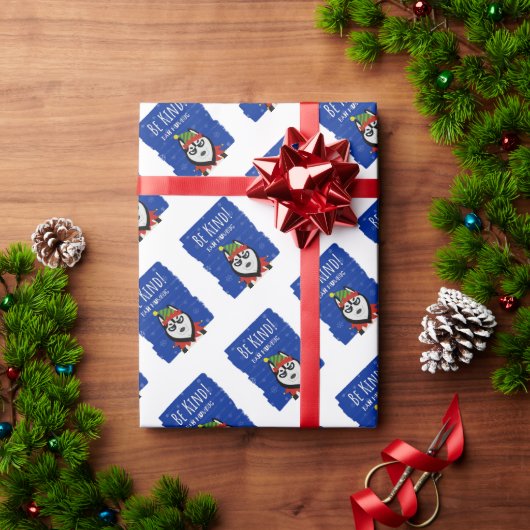 Leuk Vrolijk Kerstmis Bah Humbug Be Kind Leuk Cadeaupapier (Feestdagen Geschenken)
