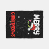 Leuk Vrolijk Kerstmis Jolly Kat Kerst Kinder Fleece Deken (Voorkant (Horizontaal))