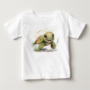 Leuk Vrolijke Tortoise Baby Fine Jersey T-shirt